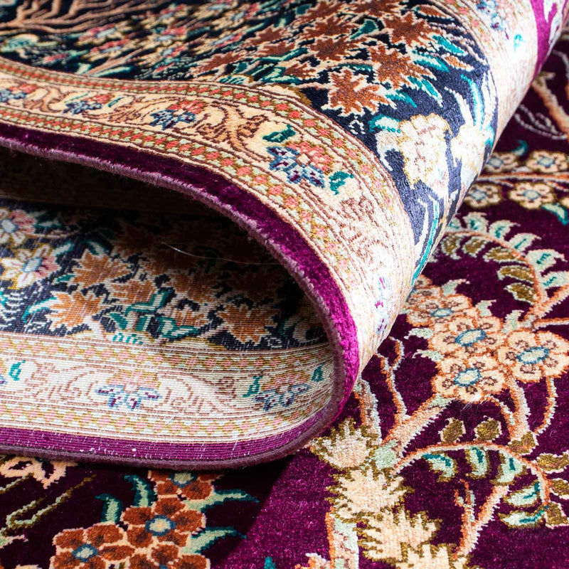 Dywan perski - Ghom - 144 x 97 cm - fioletowy