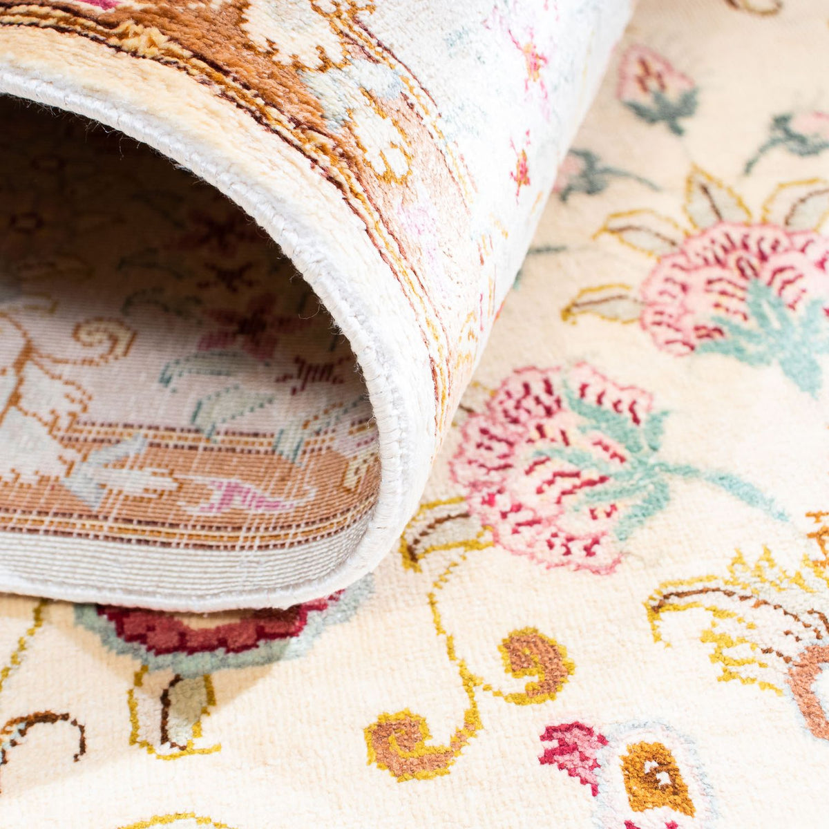 Dywan perski - Ghom - 155 x 95 cm - beżowy