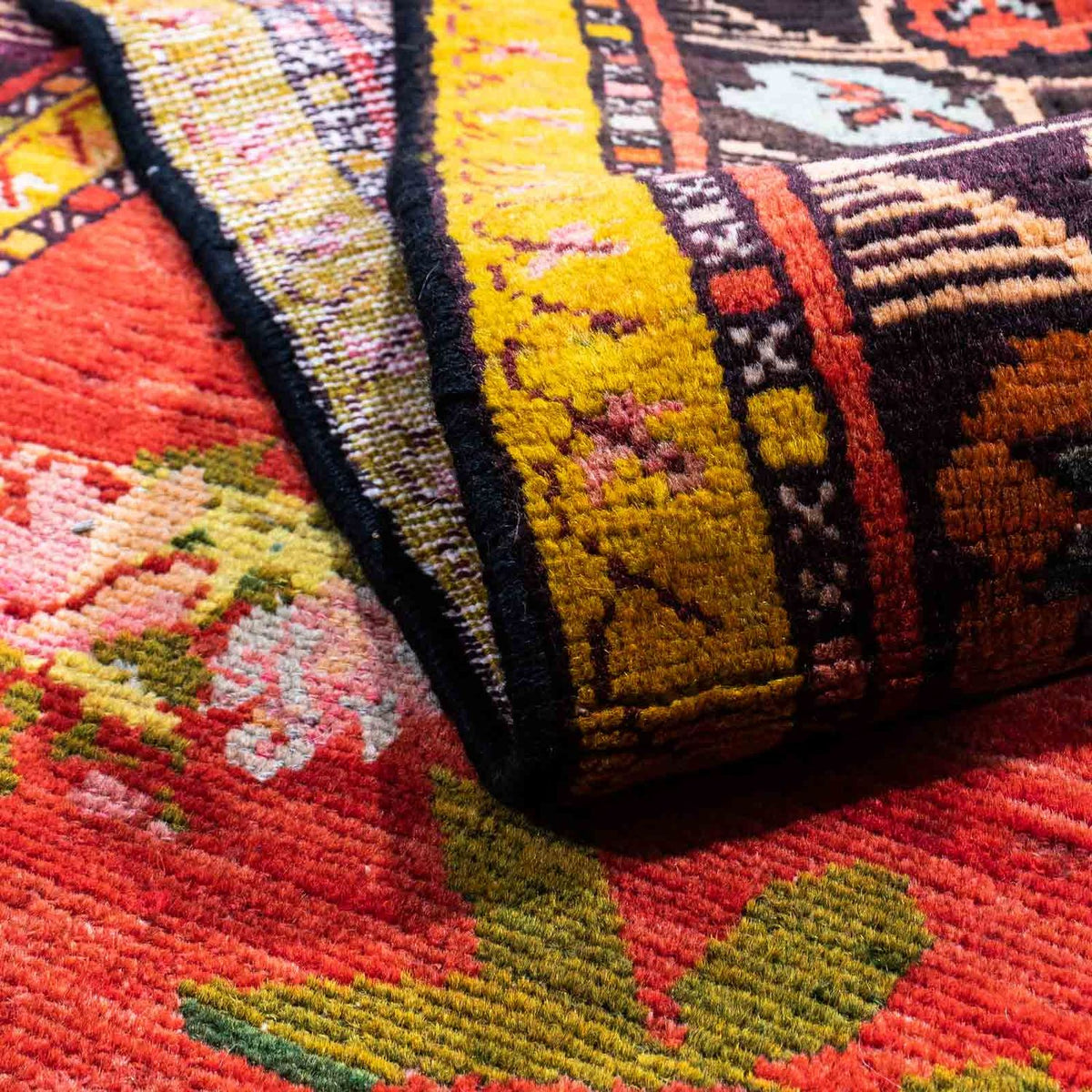 Perski dywan - Nomadyczny - 248 x 132 cm - czerwony