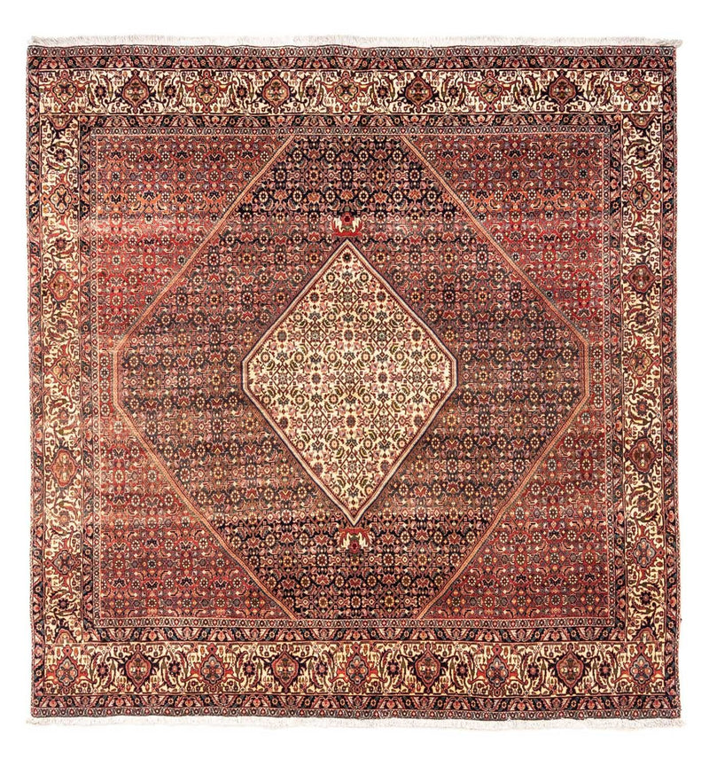 Perski dywan - Bijar - Royal kwadratowy  - 208 x 198 cm - czerwony
