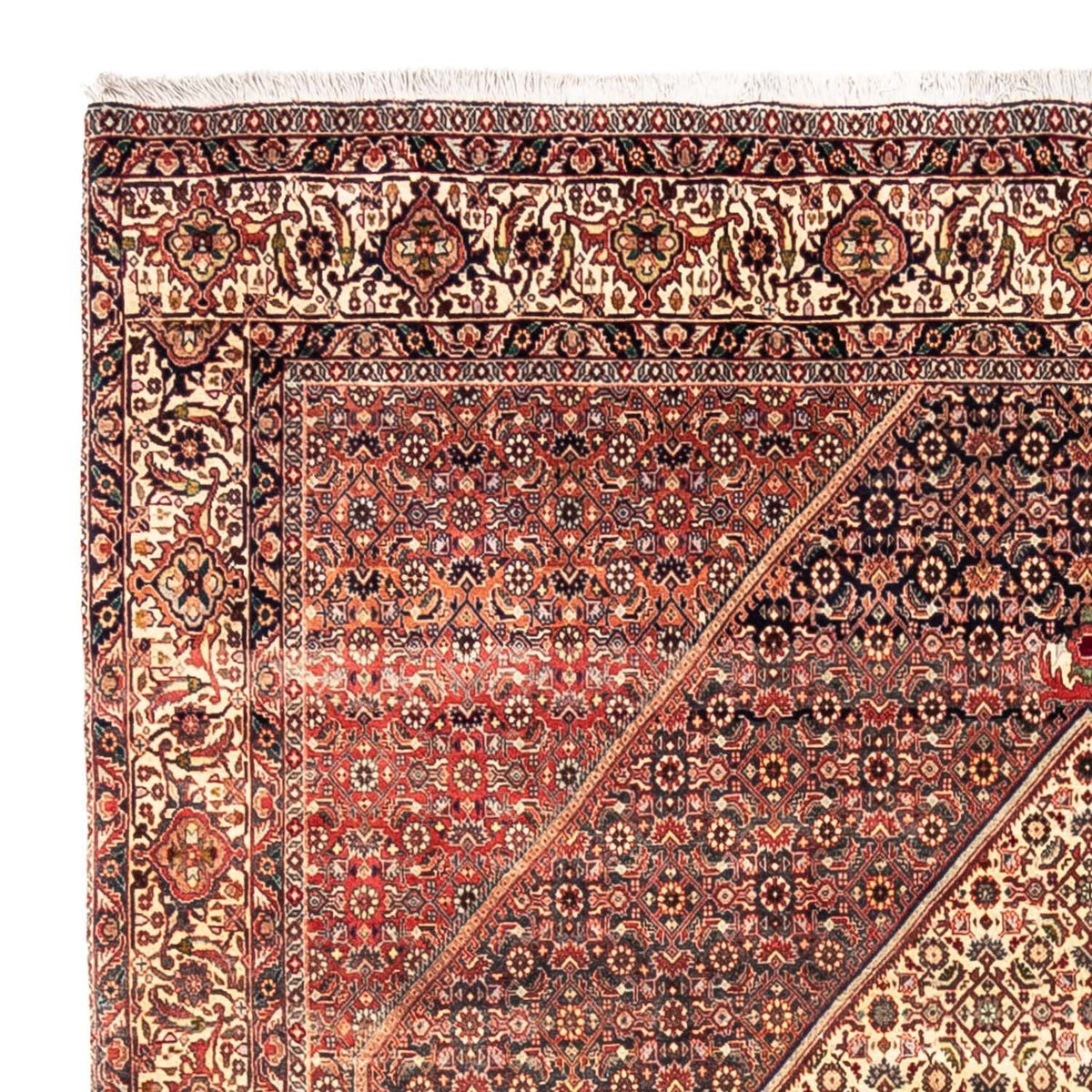 Perski dywan - Bijar - Royal kwadratowy  - 208 x 198 cm - czerwony