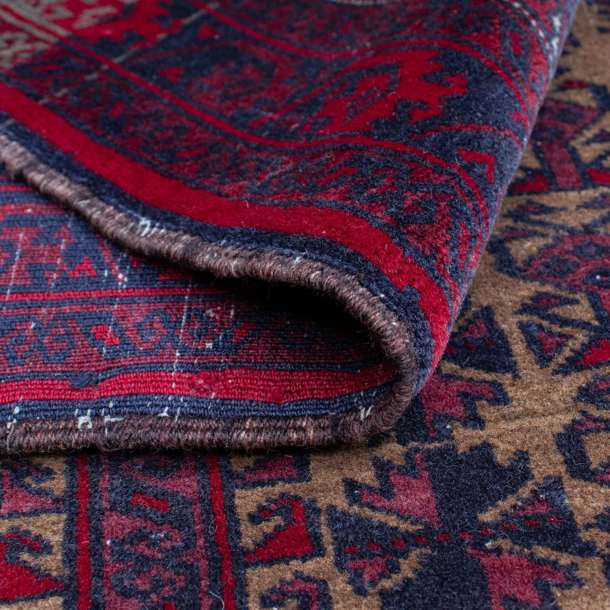 Dywan beludżycki - 125 x 92 cm - ciemna czerwień