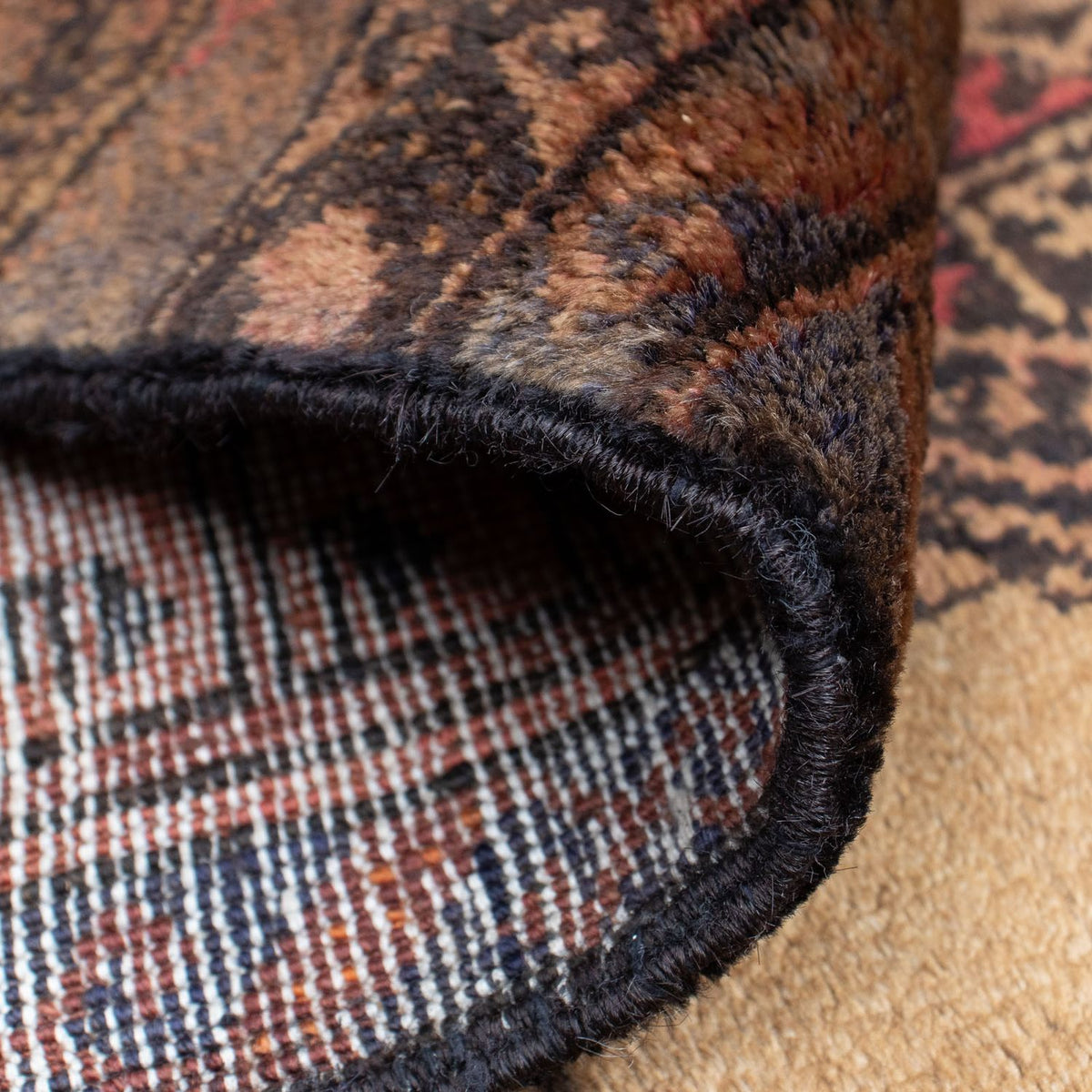 Dywan beludżycki - 172 x 105 cm - brązowy