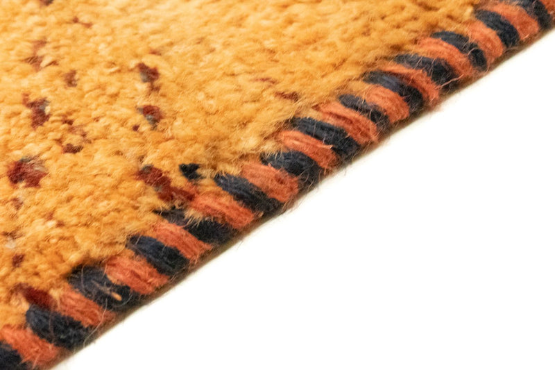 Dywan Gabbeh - perski - 86 x 58 cm - złoto