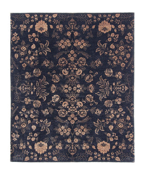 Dywan orientalny - 300 x 246 cm - ciemnoniebieski