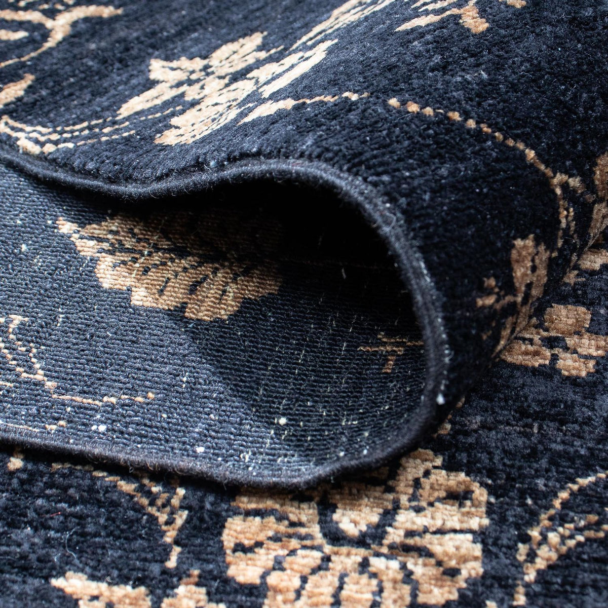 Dywan orientalny - 300 x 246 cm - ciemnoniebieski