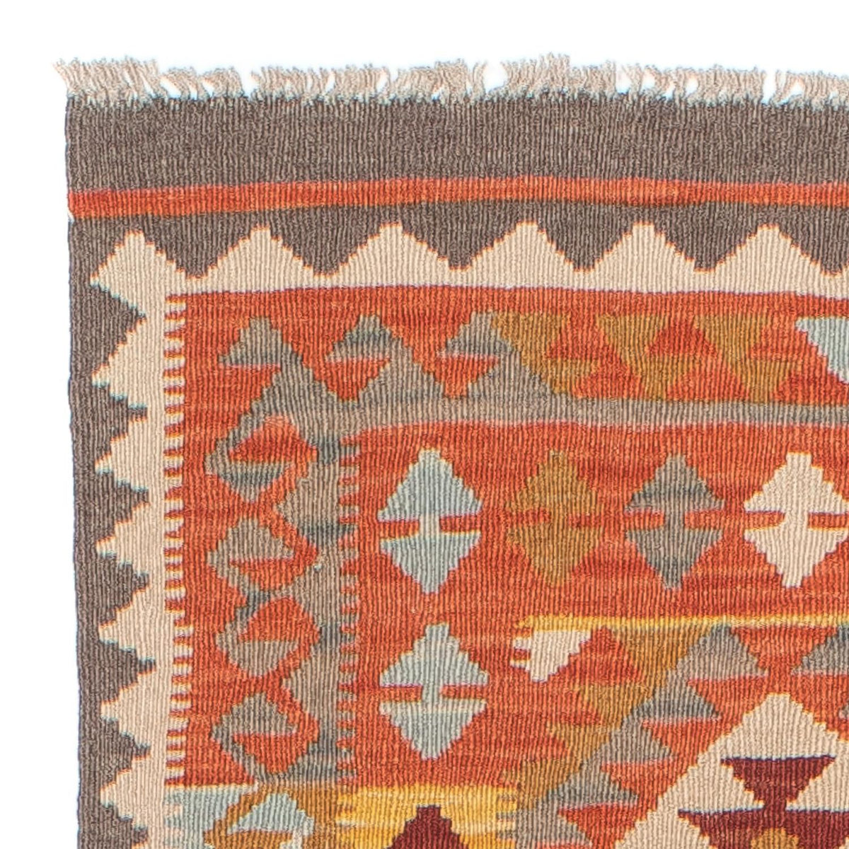 Biegacz Dywan Kelim - Splash - 296 x 76 cm - jasna czerwień