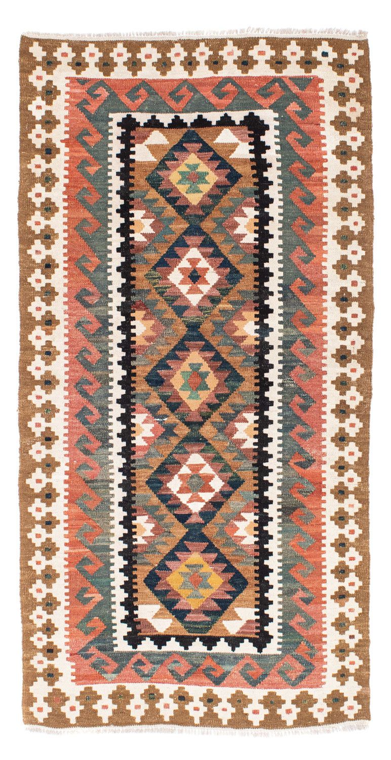 Biegacz Dywan Kelim - Orientalny - 200 x 101 cm - jasnobrązowy