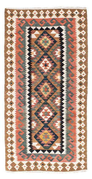 Biegacz Dywan Kelim - Orientalny - 200 x 101 cm - jasnobrązowy