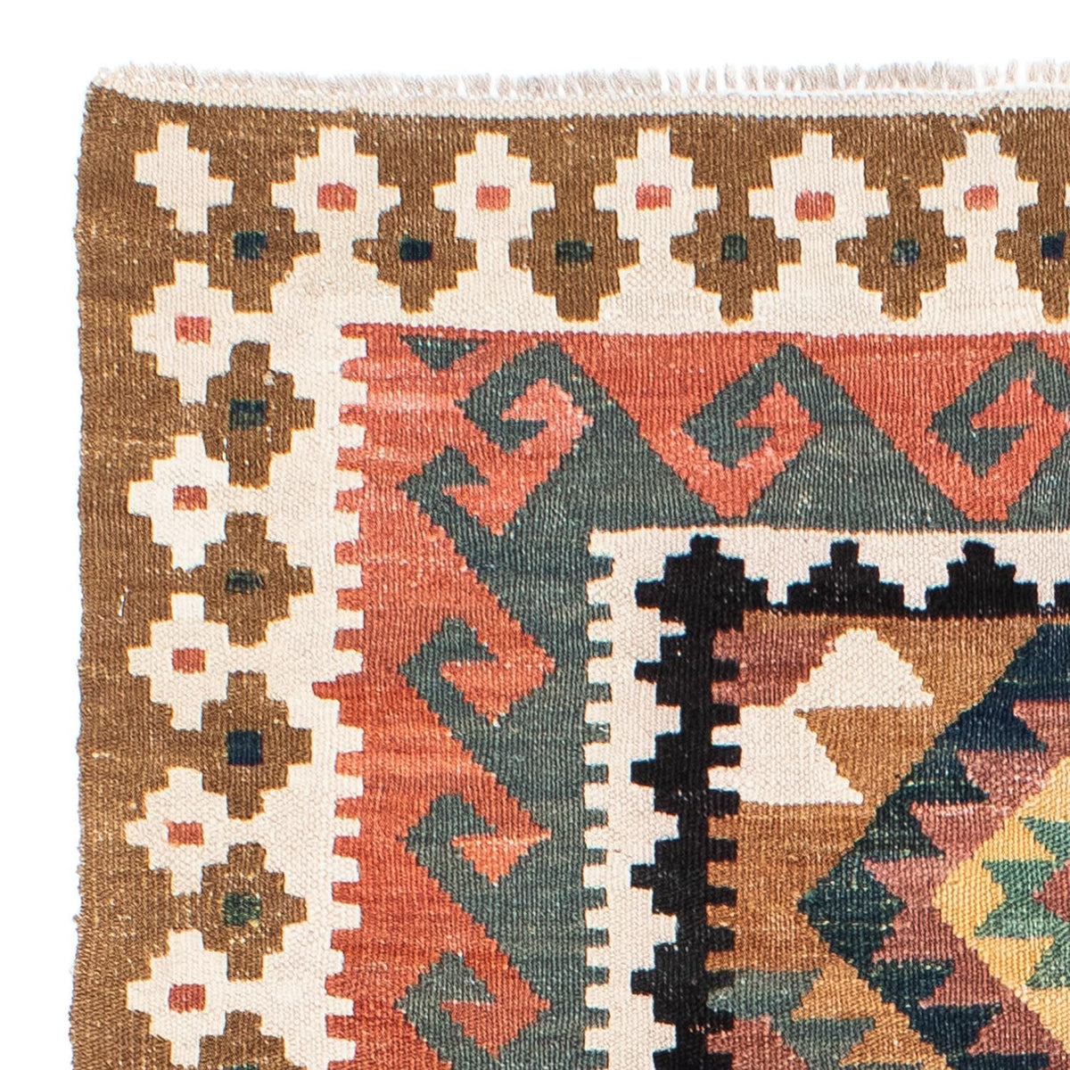 Biegacz Dywan Kelim - Orientalny - 200 x 101 cm - jasnobrązowy