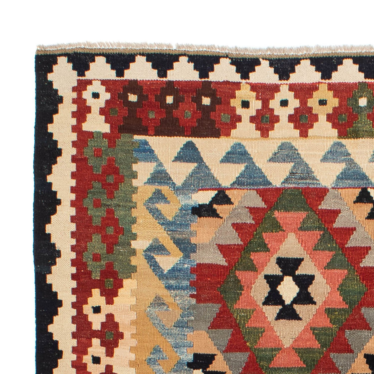 Dywan Kelim - Splash - 201 x 162 cm - wielokolorowy