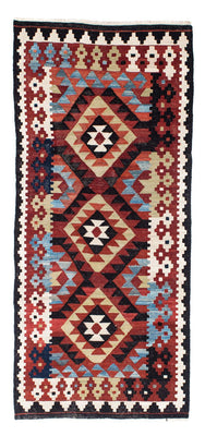 Biegacz Dywan Kelim - Orientalny - 222 x 100 cm - wielokolorowy