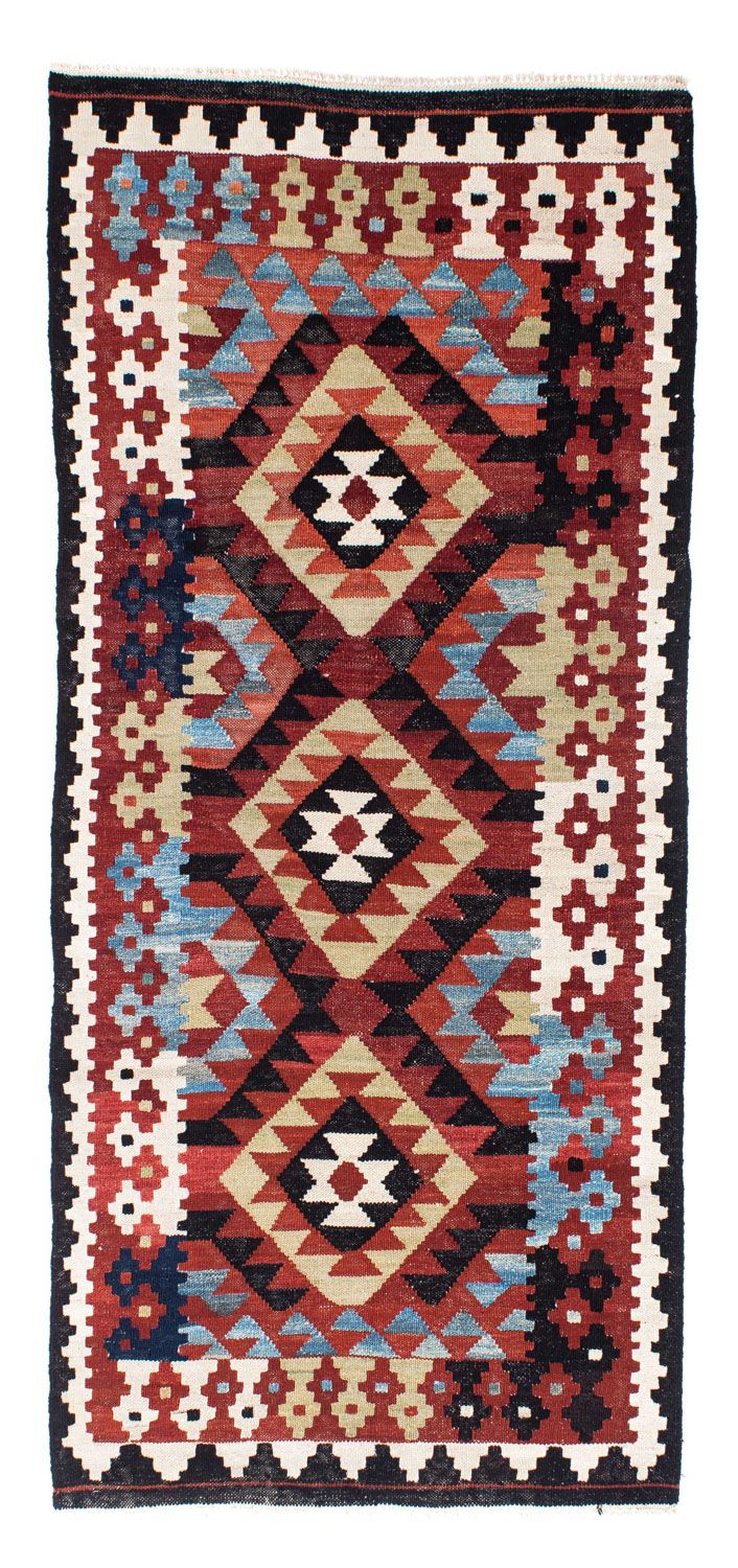 Biegacz Dywan Kelim - Orientalny - 222 x 100 cm - wielokolorowy
