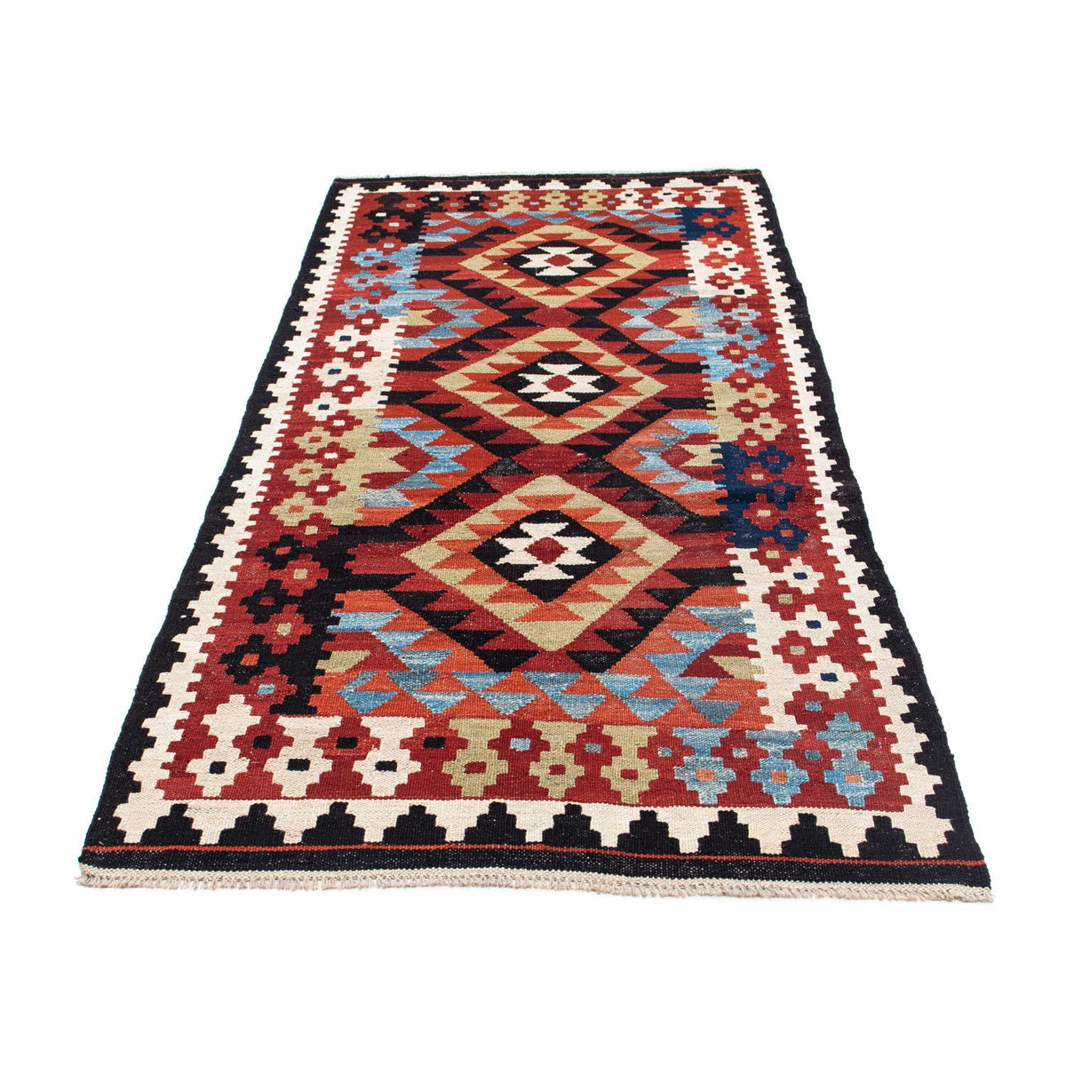 Biegacz Dywan Kelim - Orientalny - 222 x 100 cm - wielokolorowy