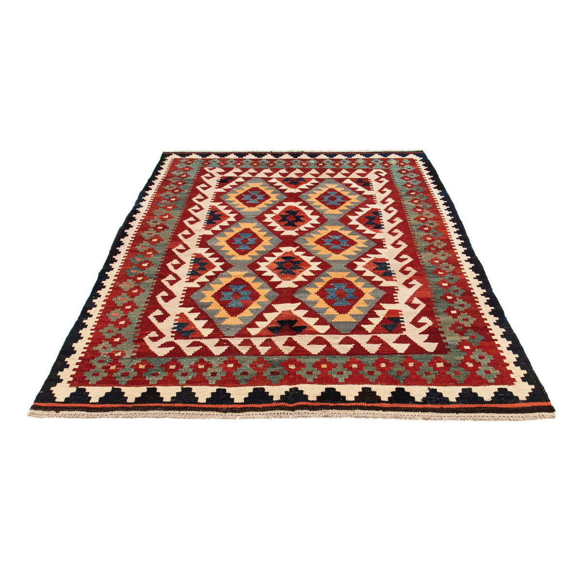 Dywan Kelim - Splash - 203 x 147 cm - wielokolorowy