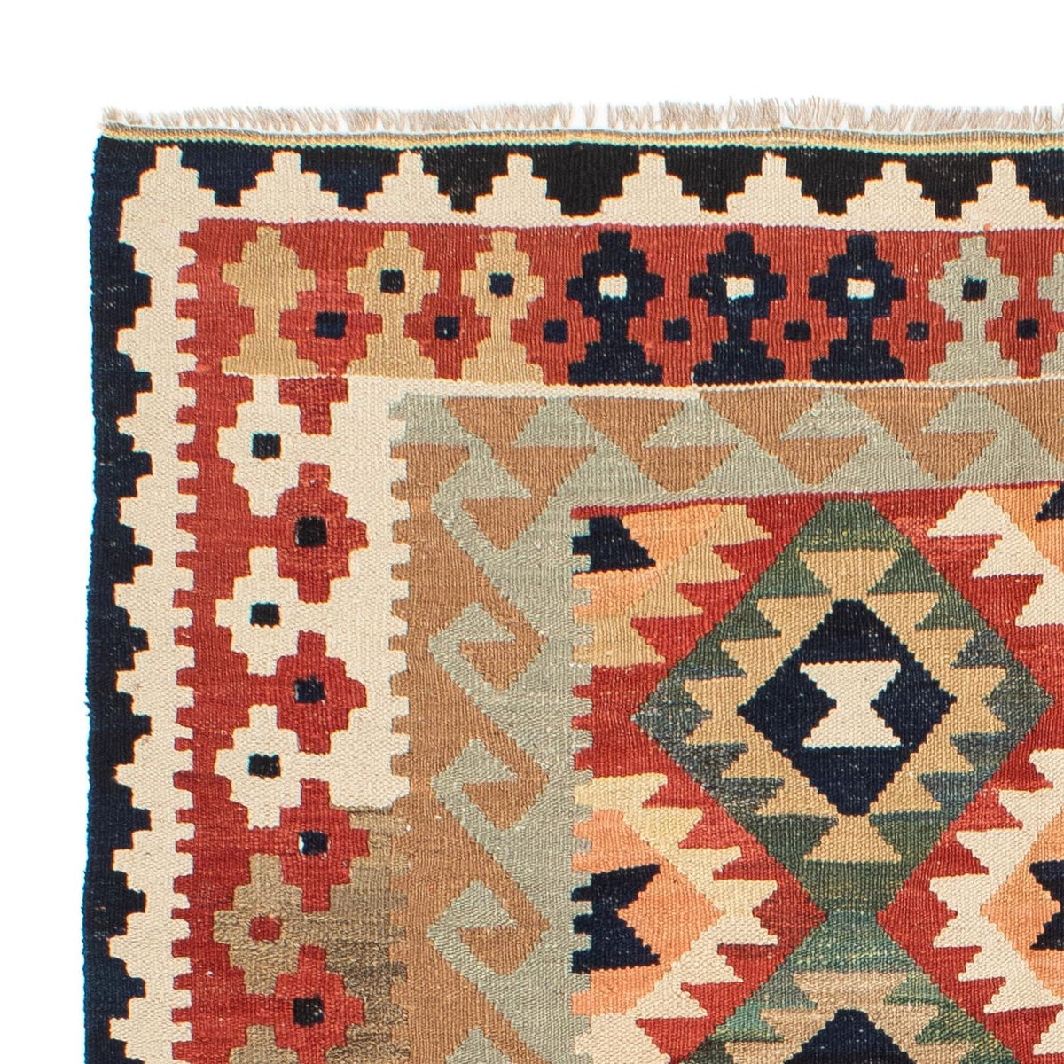 Dywan Kelim - Splash - 189 x 152 cm - wielokolorowy