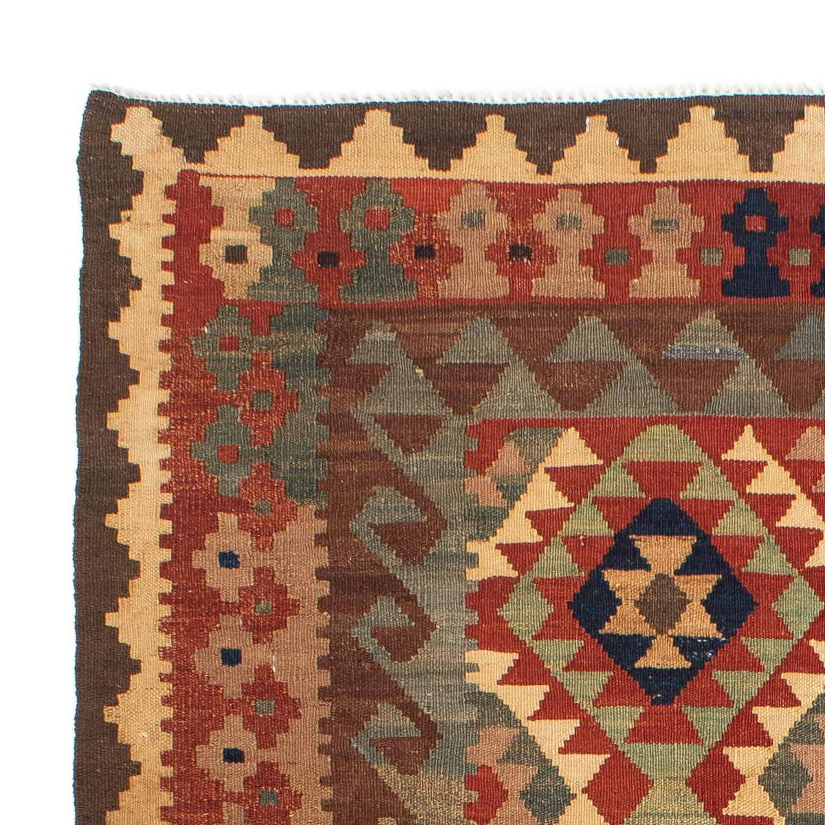 Dywan Kelim - Splash - 193 x 158 cm - wielokolorowy