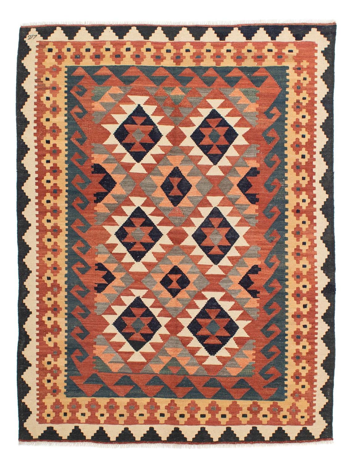 Dywan Kelim - Splash - 205 x 158 cm - wielokolorowy