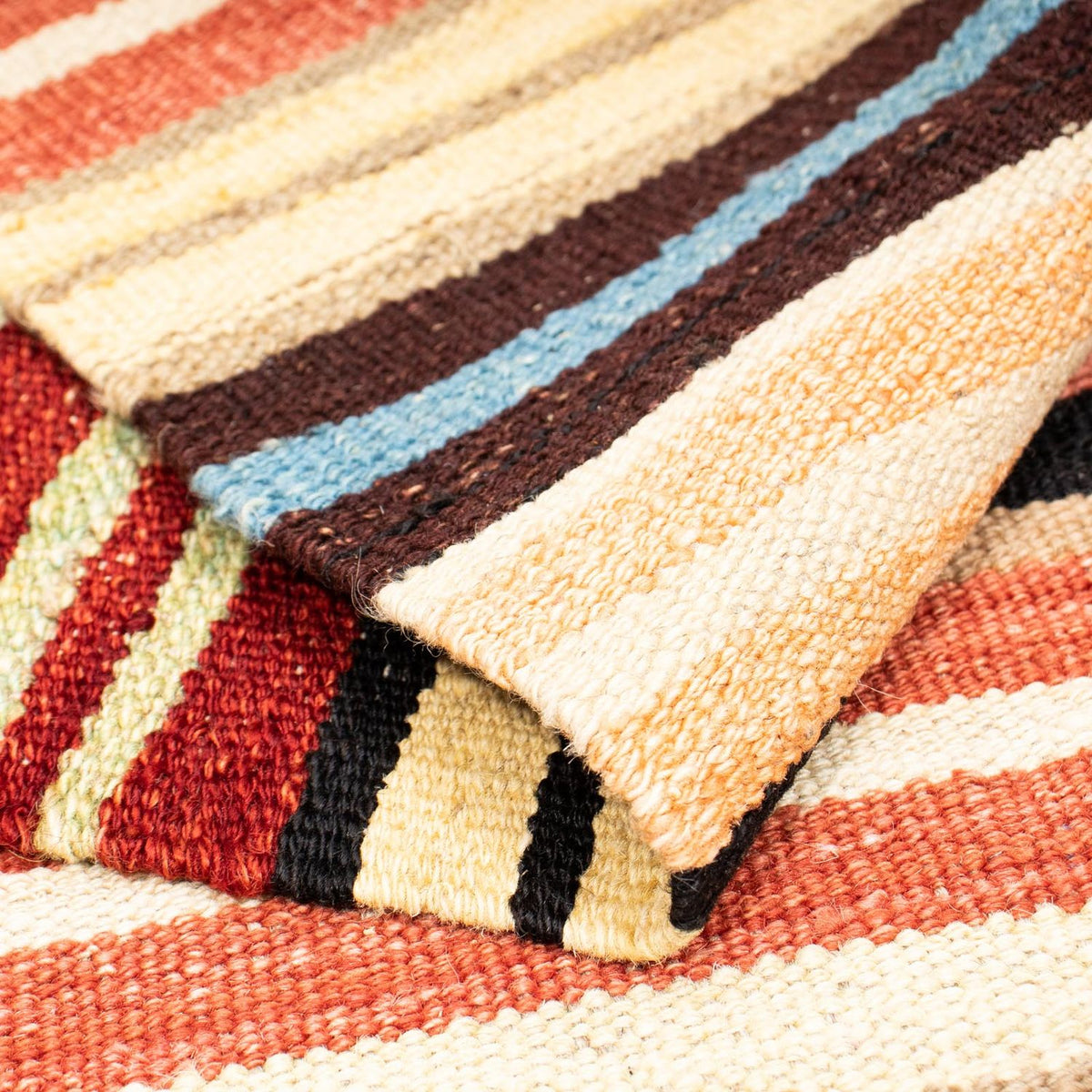 Dywan Kelim - Splash - 199 x 156 cm - wielokolorowy