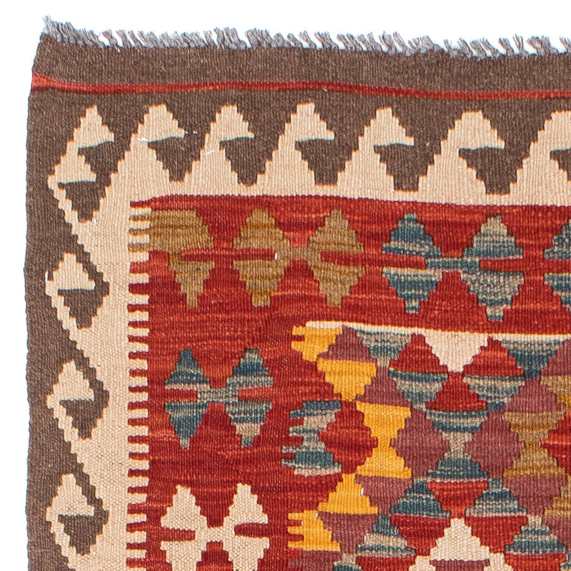 Biegacz Dywan Kelim - Orientalny - 195 x 98 cm - czerwony