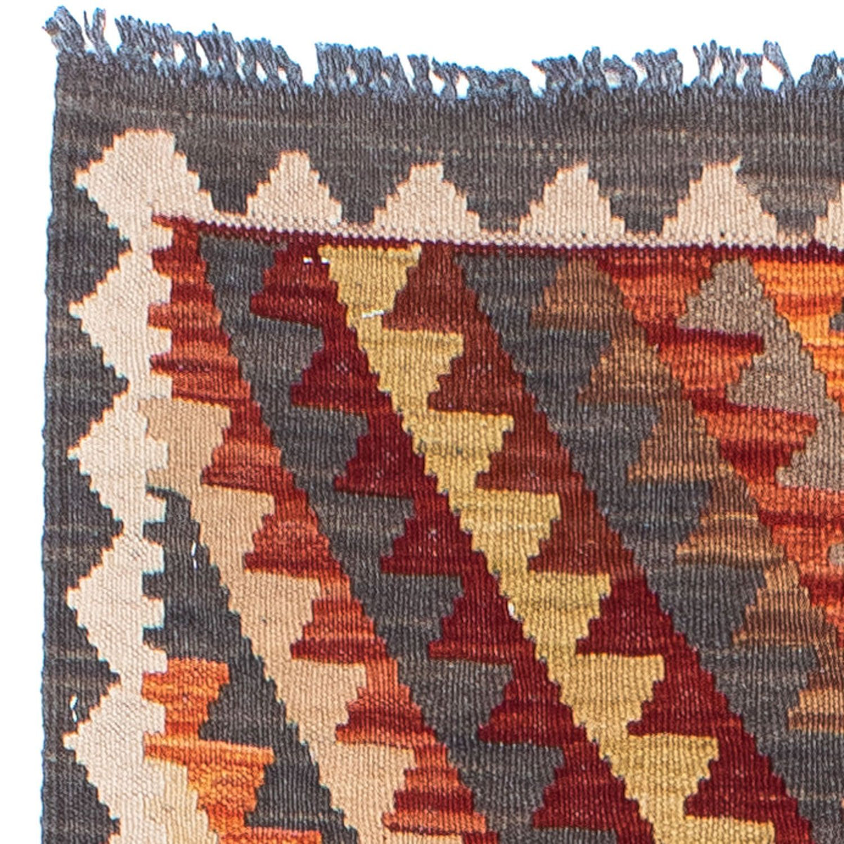 Biegacz Dywan Kelim - Orientalny - 191 x 80 cm - szary