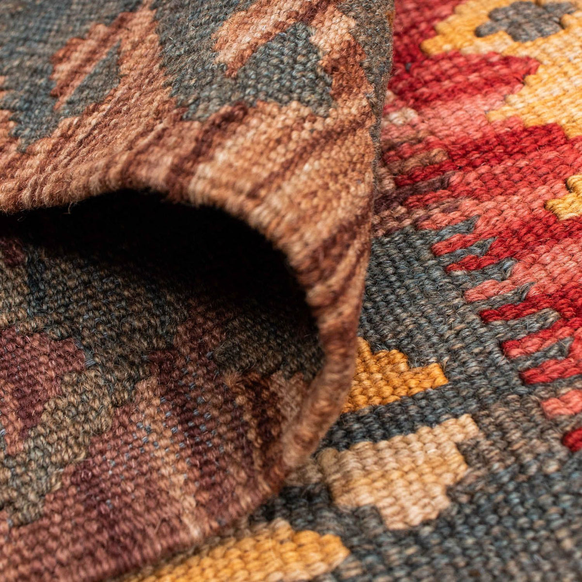 Dywan Kelim - Orientalny - 195 x 145 cm - wielokolorowy