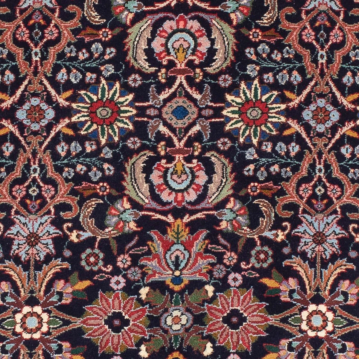 Biegacz Dywan perski - Bijar - 210 x 74 cm - ciemnoniebieski