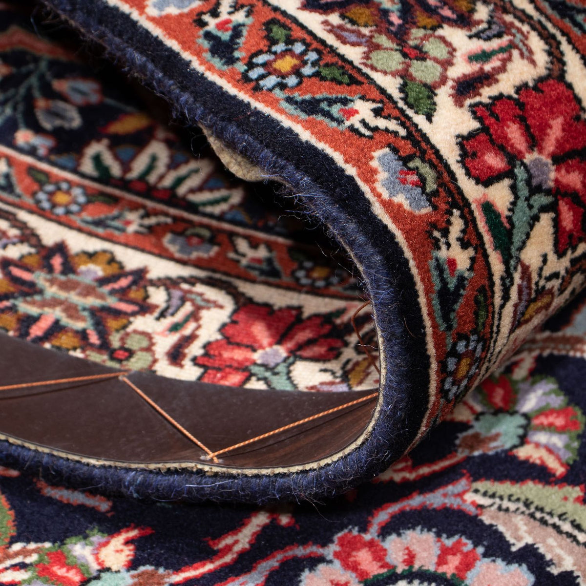 Biegacz Dywan perski - Bijar - 210 x 74 cm - ciemnoniebieski