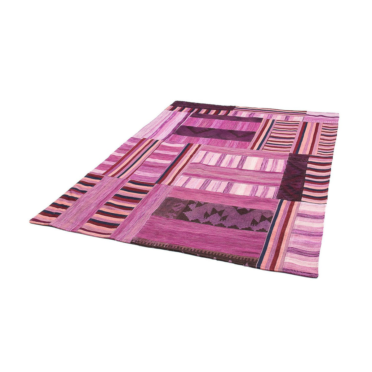 Dywan patchworkowy - 298 x 155 cm - fioletowy
