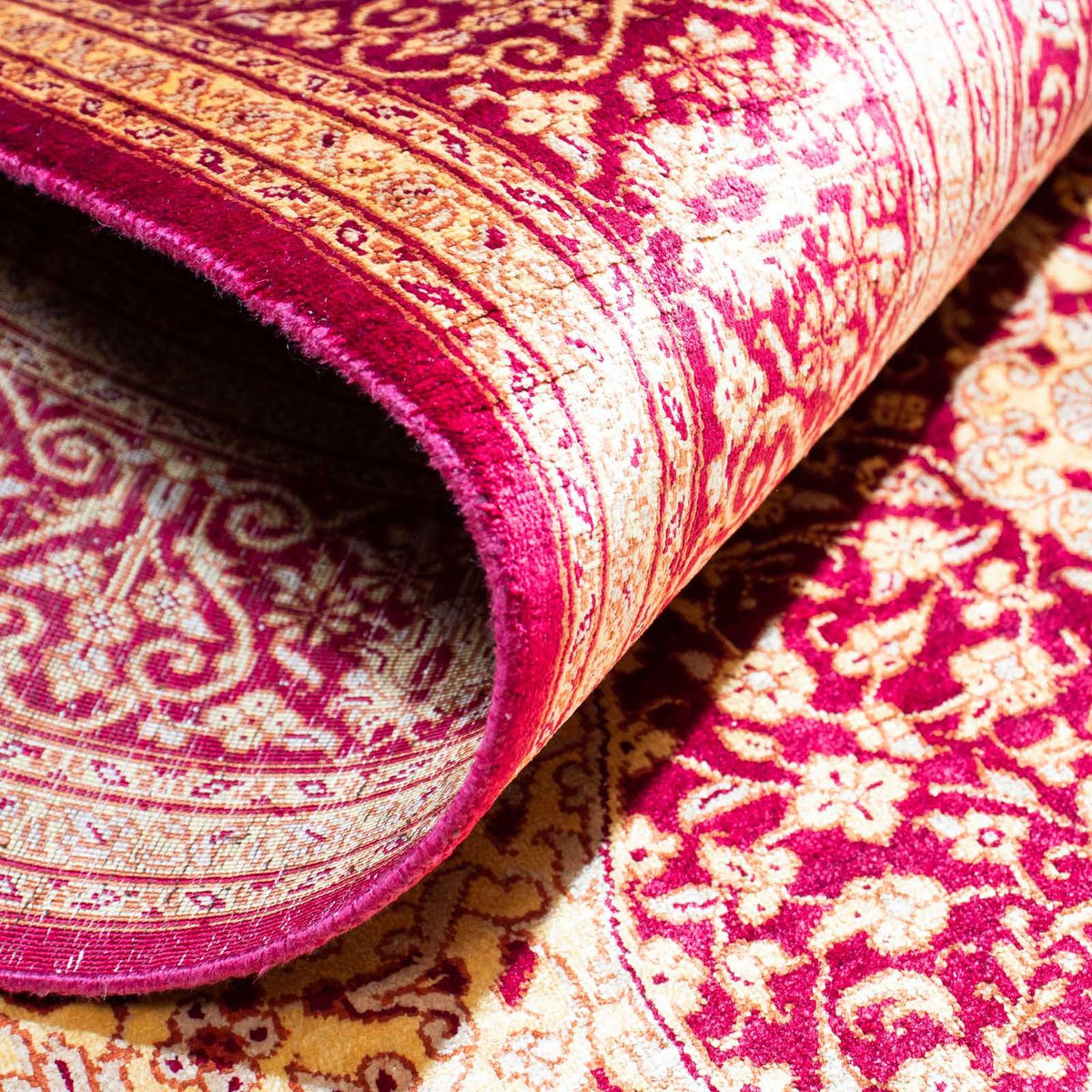 Dywan perski - Ghom - 147 x 102 cm - ciemna czerwień