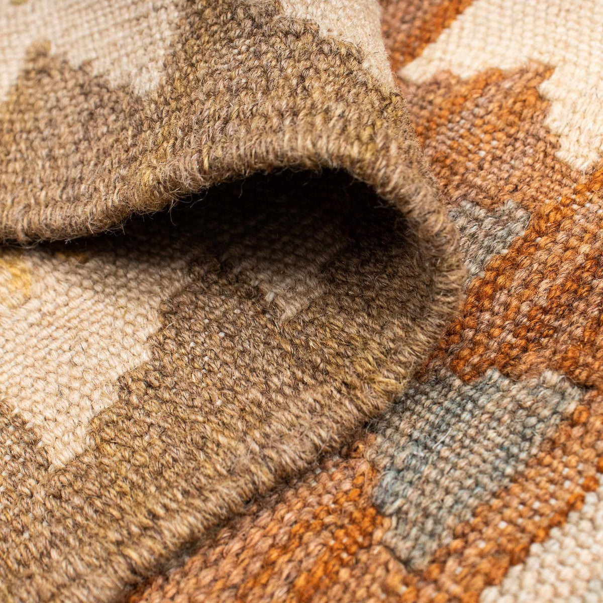 Biegacz Dywan Kelim - Orientalny - 200 x 92 cm - jasnobrązowy