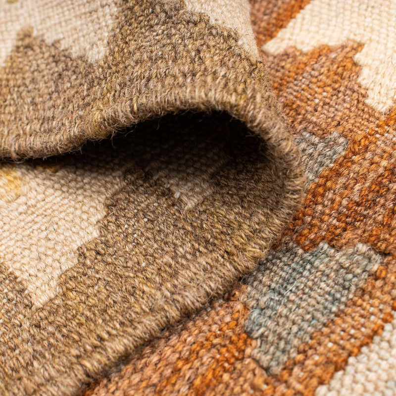 Biegacz Dywan Kelim - Orientalny - 200 x 92 cm - jasnobrązowy