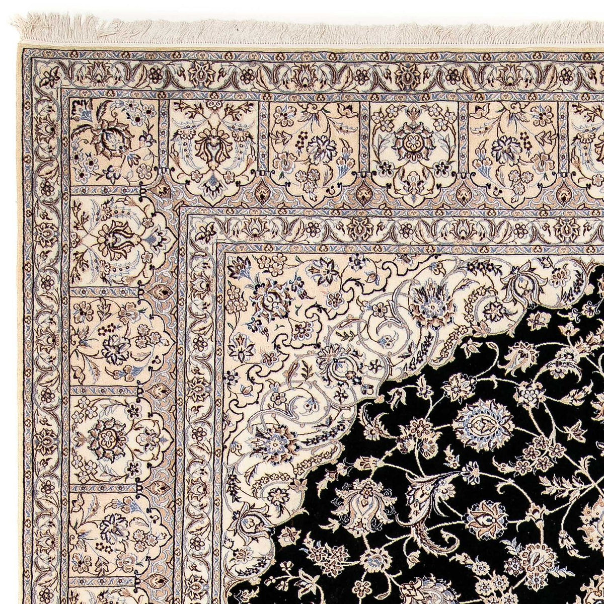 Dywan perski - Nain - Premium - 304 x 215 cm - ciemnoniebieski