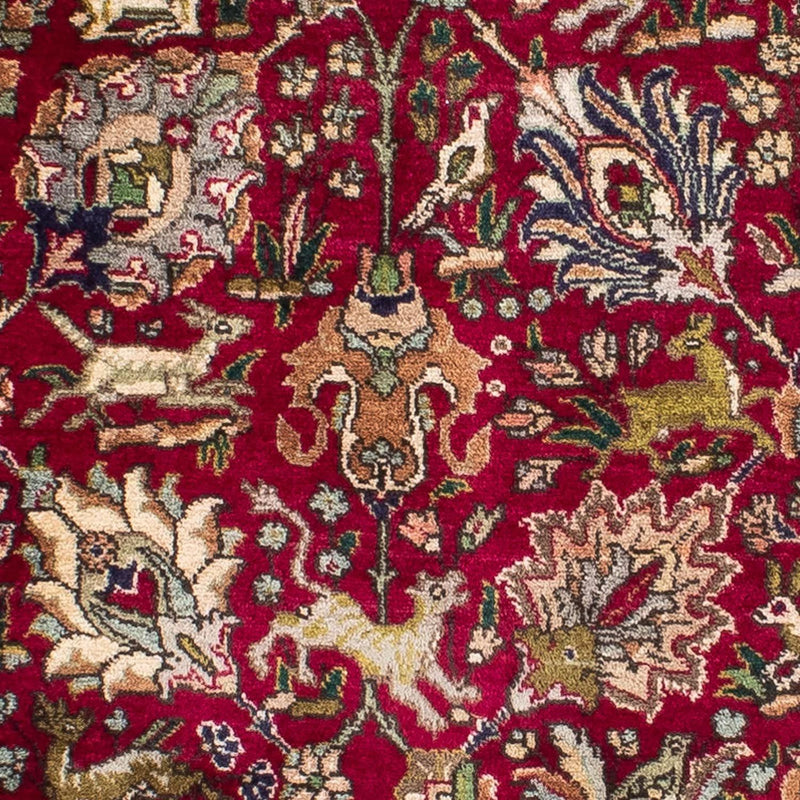 Biegacz Dywan perski - Tabriz - 385 x 90 cm - ciemna czerwień