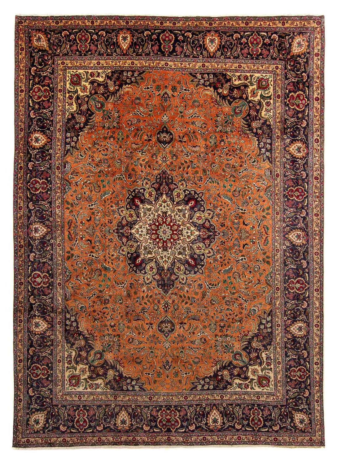 Dywan perski - Tabriz - 405 x 308 cm - rdza