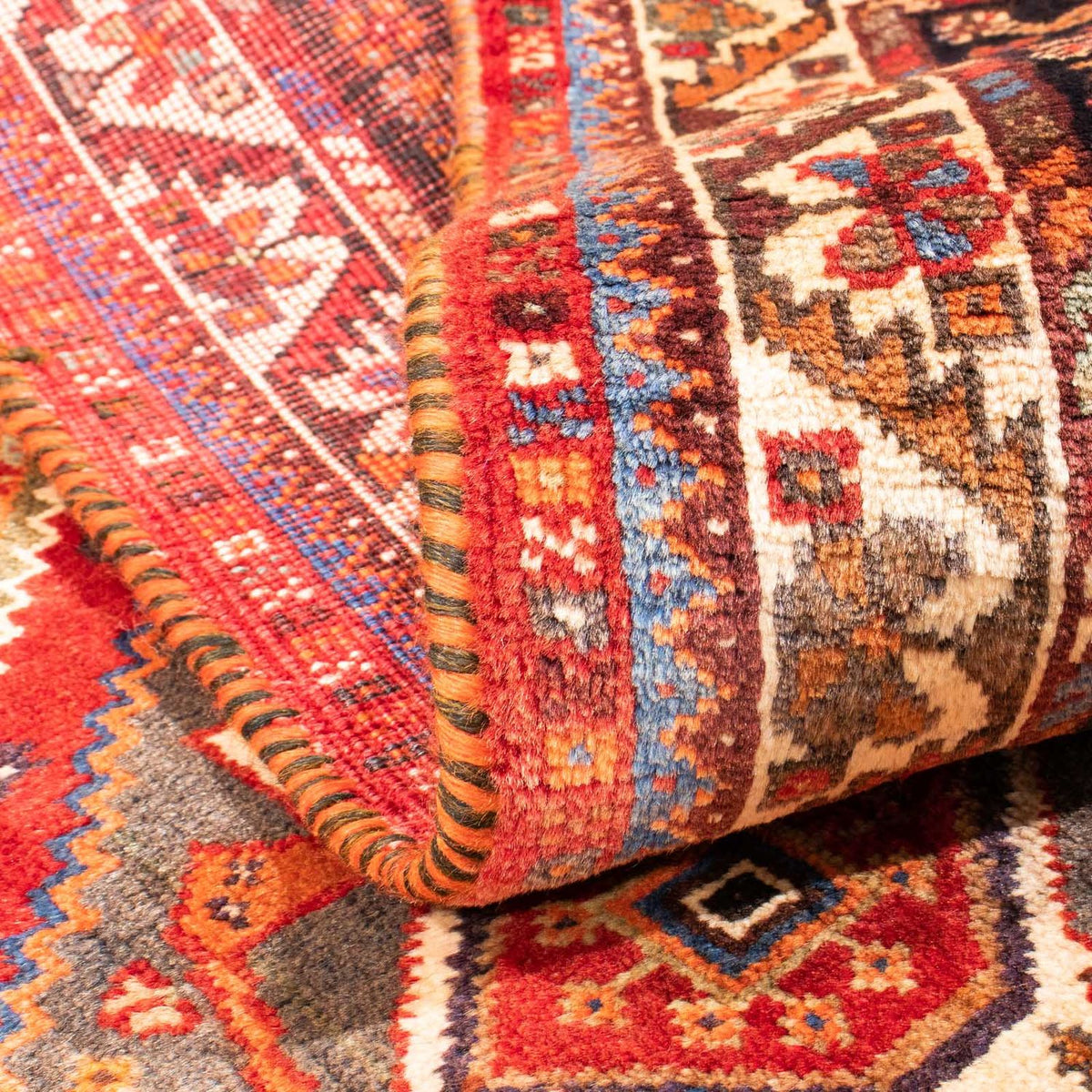 Perski dywan - Nomadyczny - 155 x 112 cm - czerwony