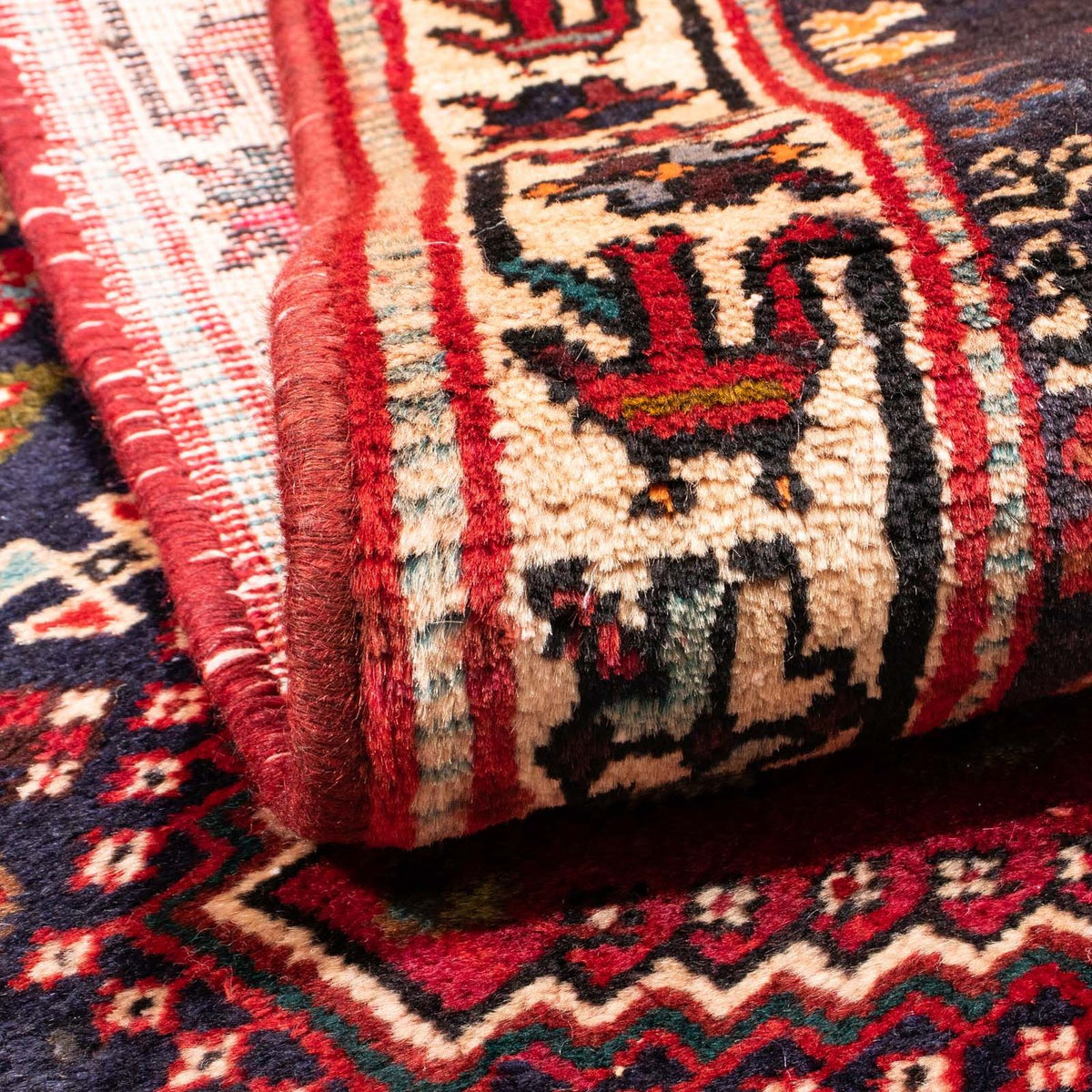 Perski dywan - Nomadyczny - 167 x 110 cm - czerwony