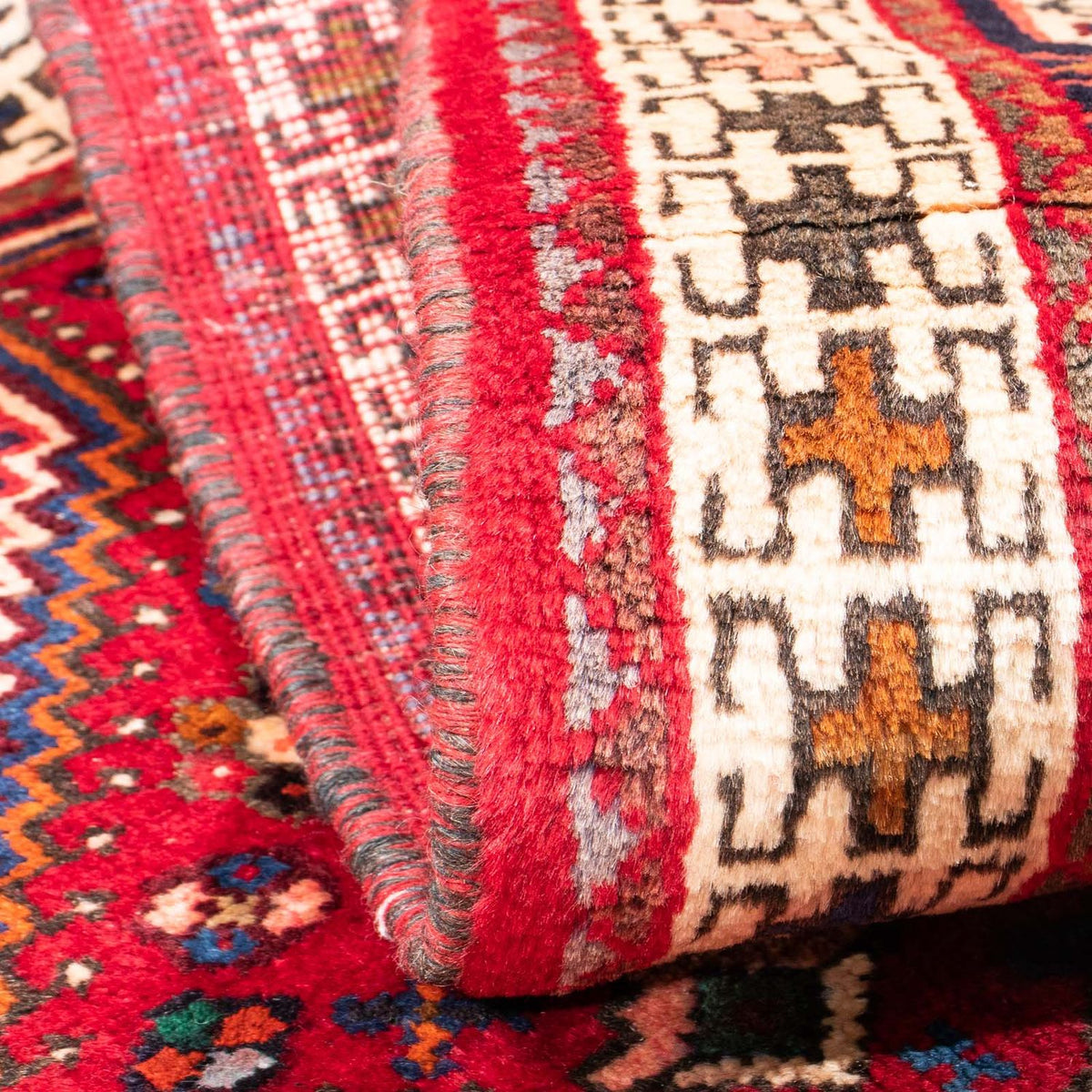 Perski dywan - Nomadyczny - 147 x 106 cm - czerwony