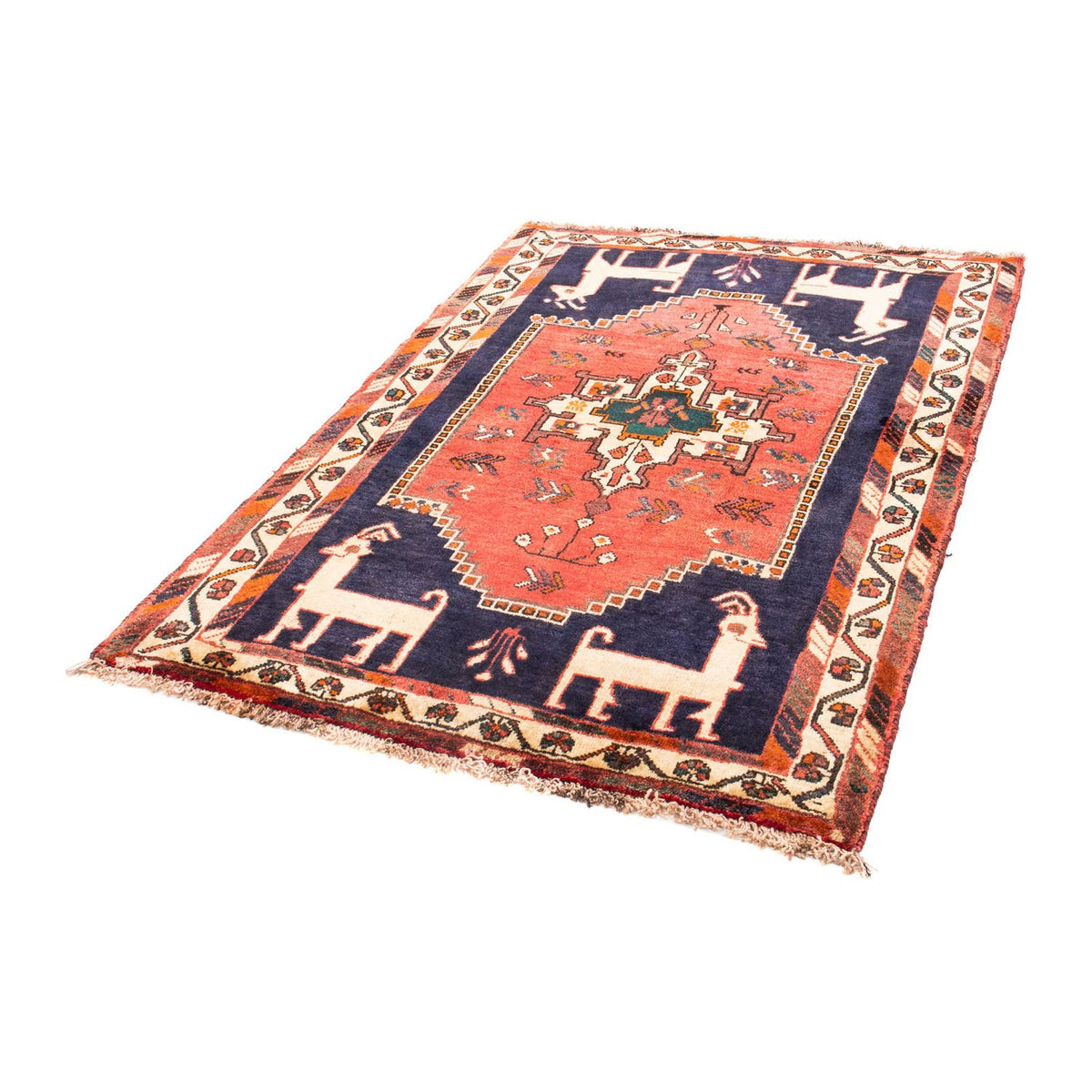 Perski dywan - Nomadyczny - 165 x 120 cm - ciemnoniebieski