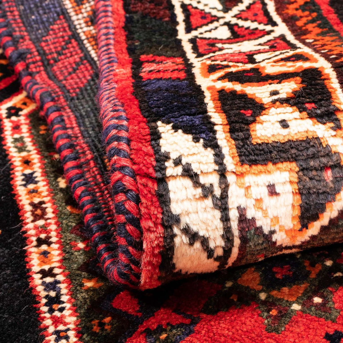 Perski dywan - Nomadyczny - 160 x 110 cm - ciemna czerwień