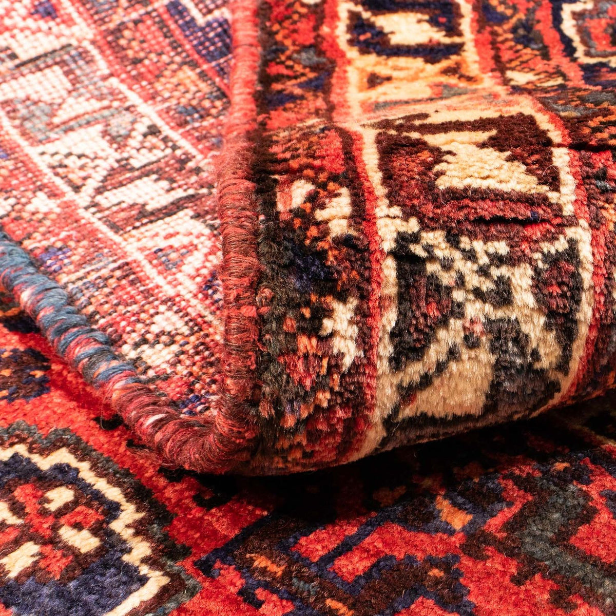 Perski dywan - Nomadyczny - 140 x 115 cm - ciemna czerwień