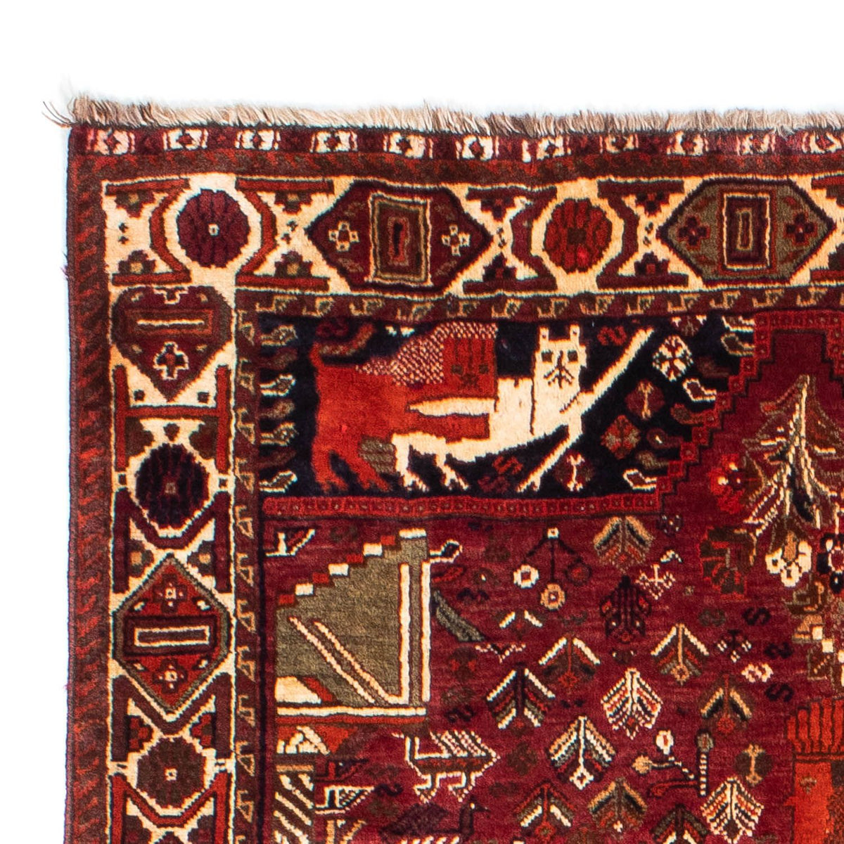 Perski dywan - Nomadyczny - 220 x 145 cm - ciemna czerwień