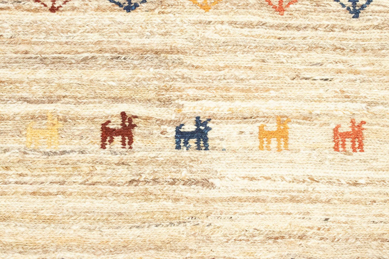 Dywan Gabbeh - perski - 182 x 110 cm - beżowy