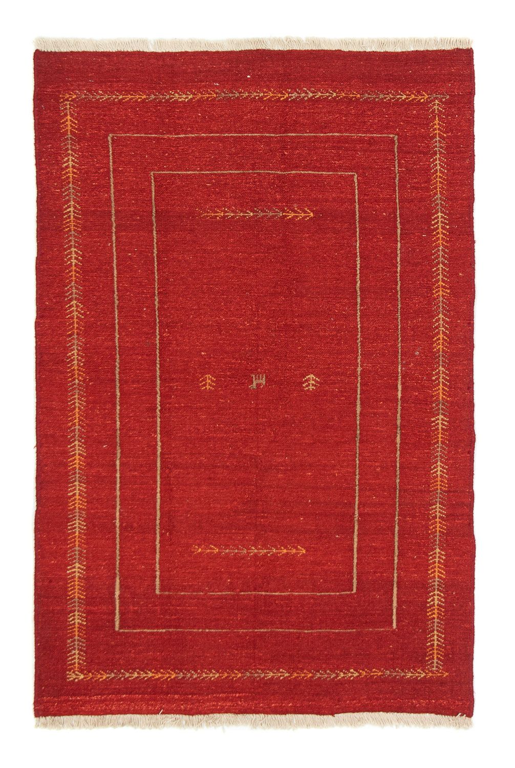 Dywan Gabbeh - perski - 170 x 112 cm - czerwony