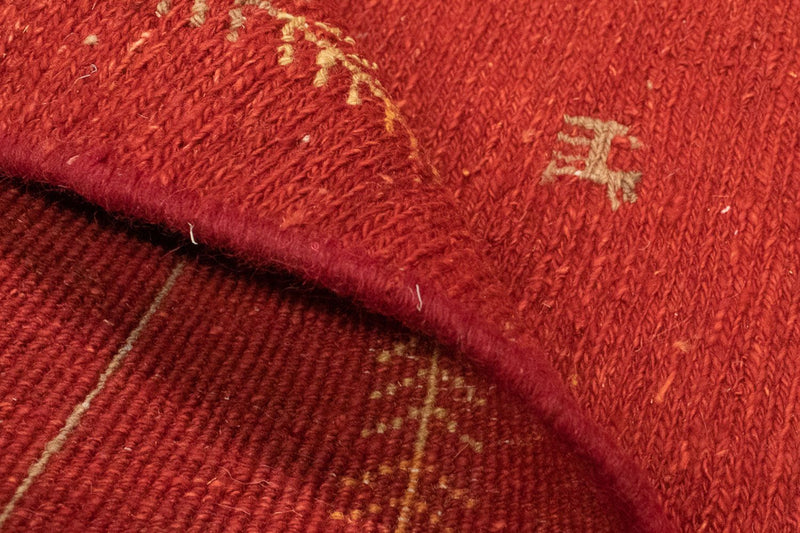 Dywan Gabbeh - perski - 170 x 112 cm - czerwony