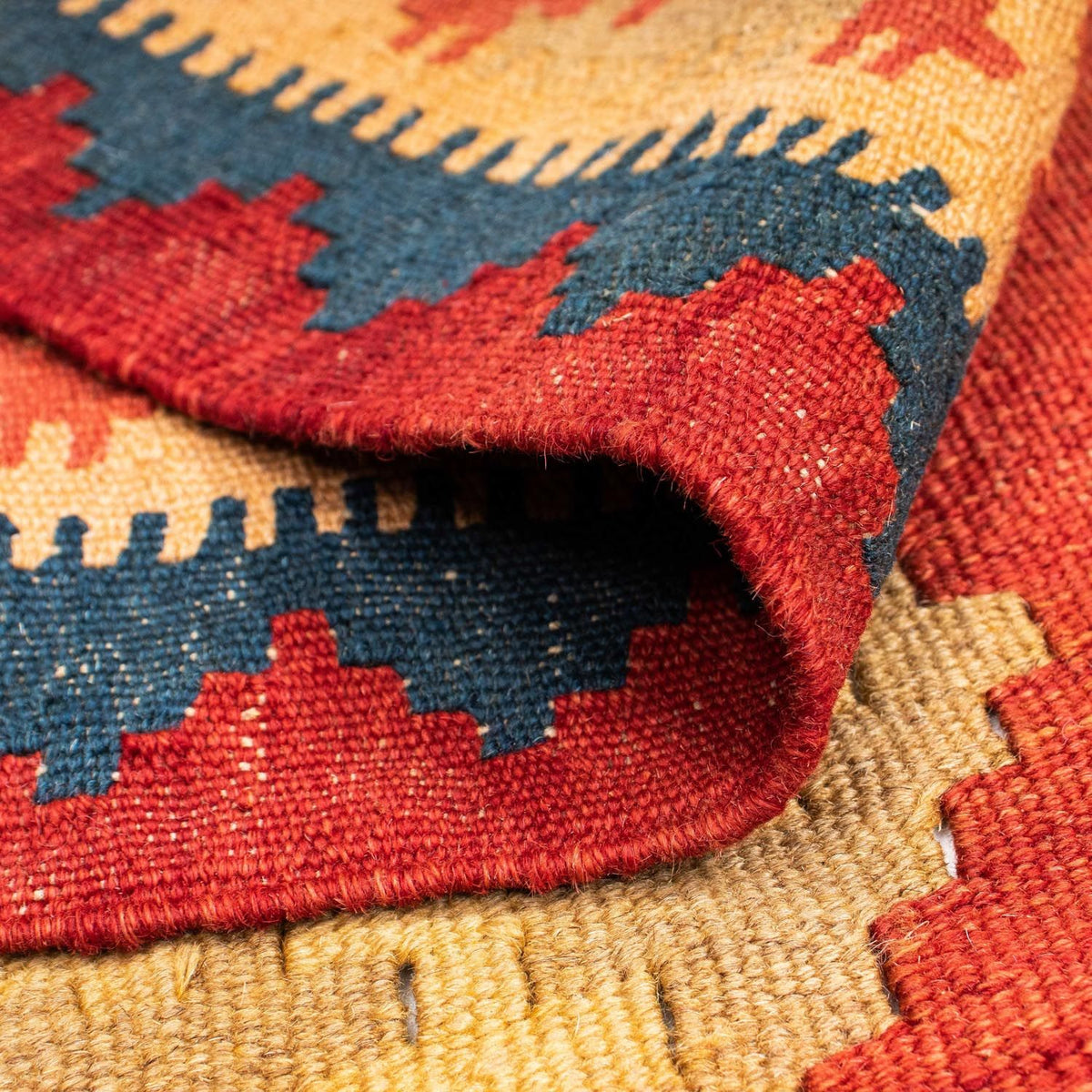 Dywan Kelim - Orientalny - 190 x 120 cm - pomarańczowy