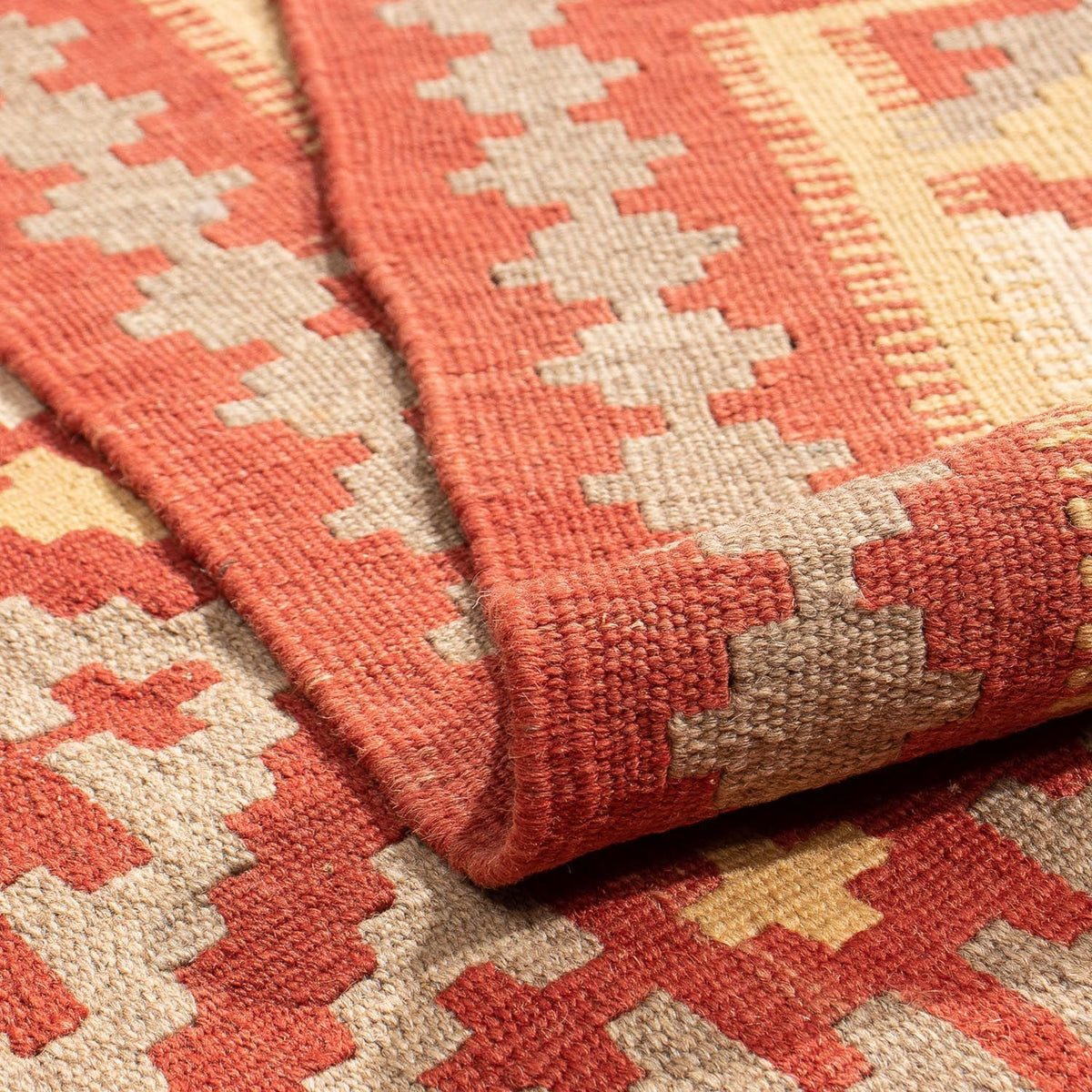 Dywan Kelim - Orientalny - 205 x 150 cm - ciemna czerwień