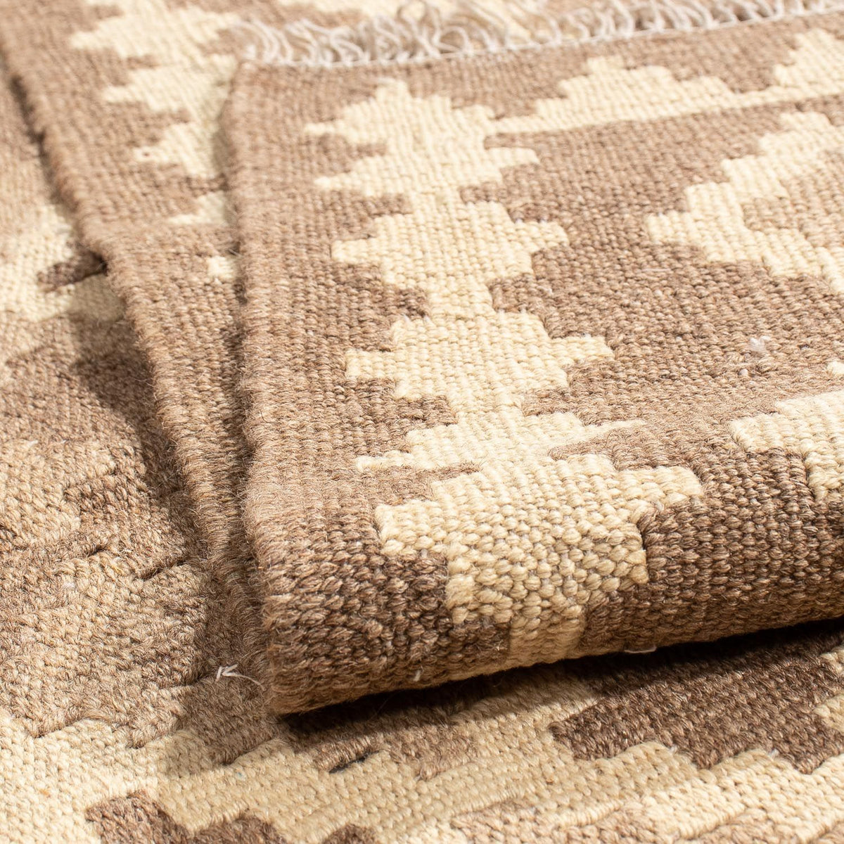 Dywan Kelim - Orientalny - 190 x 145 cm - jasnobrązowy