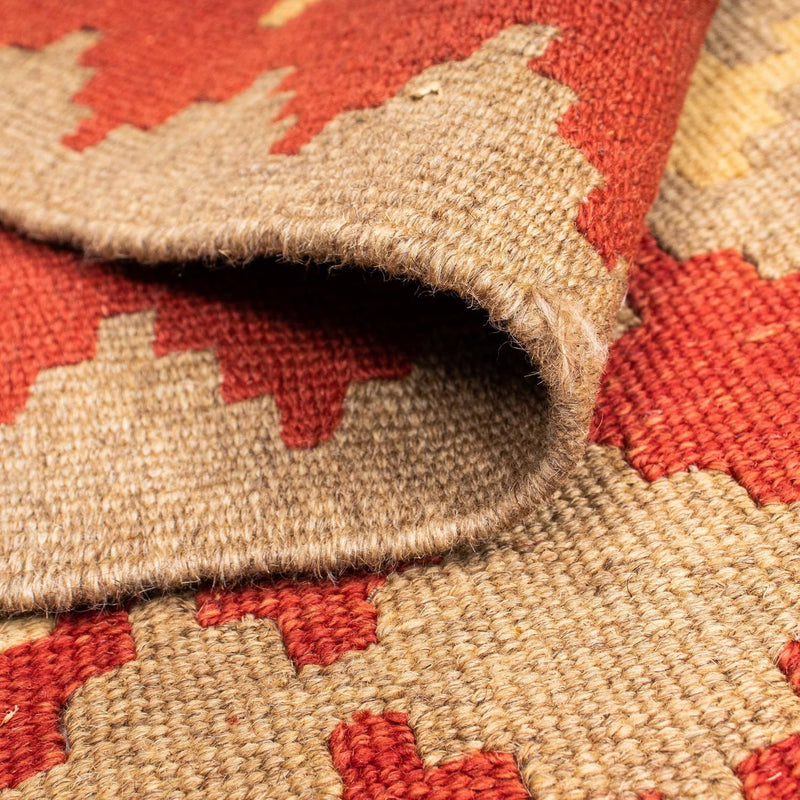 Dywan Kelim - Orientalny - 190 x 148 cm - pomarańczowy