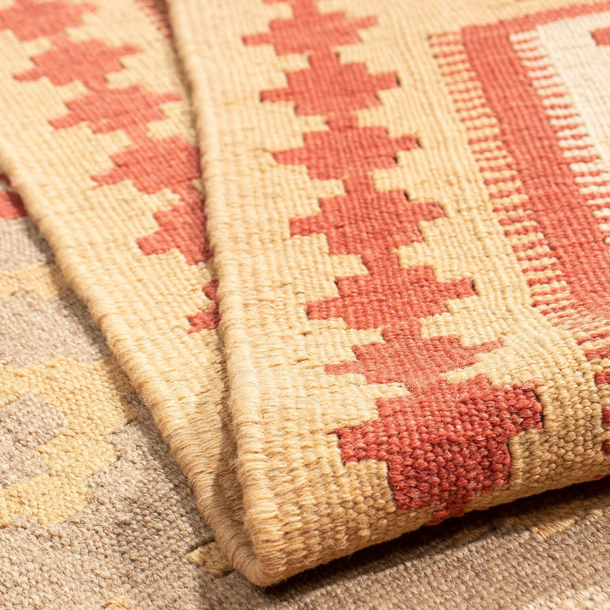 Dywan Kelim - Orientalny - 198 x 146 cm - jasnobrązowy